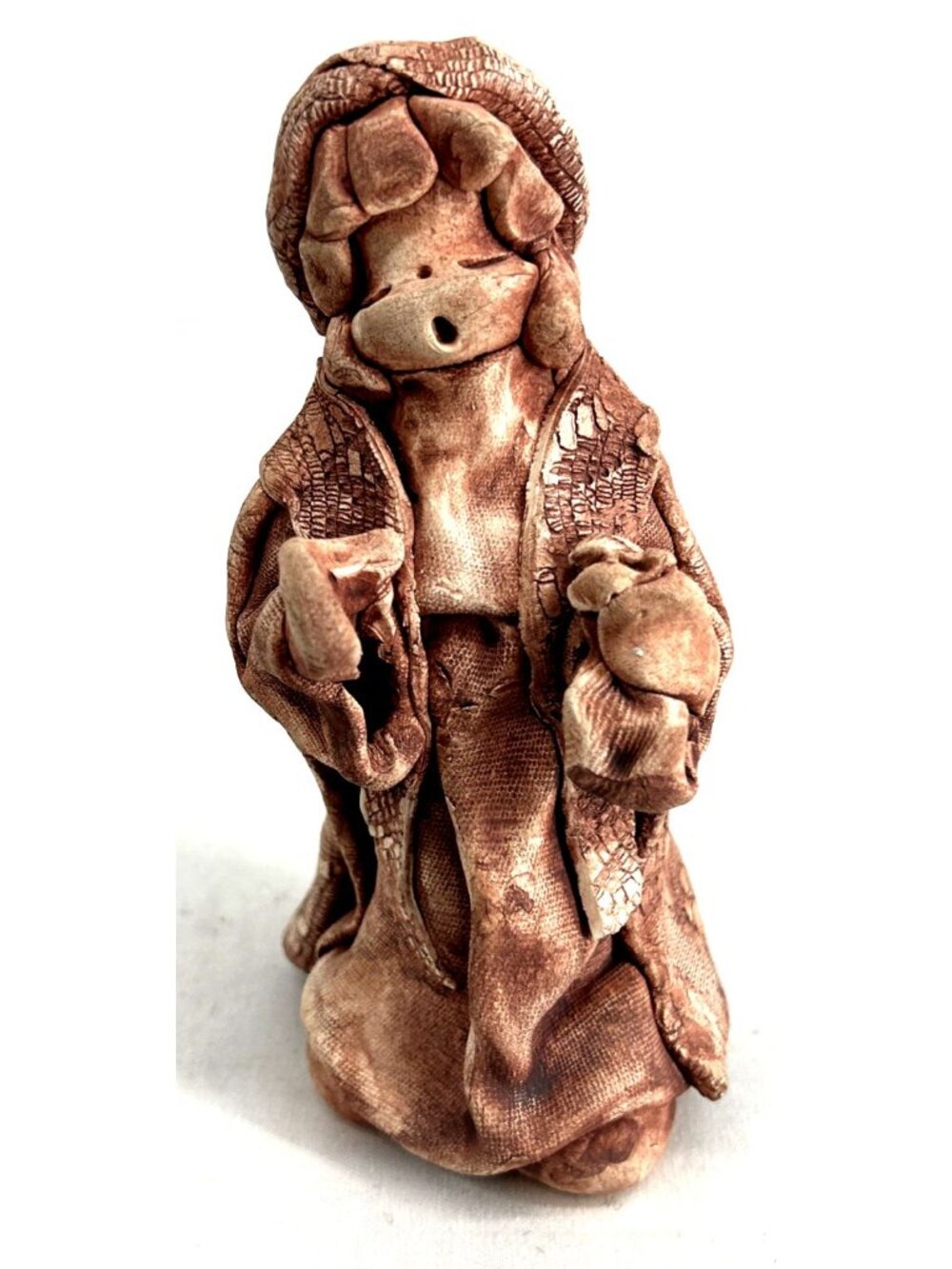 JH Studio Pottery Wise Man Figural Sculpture 1990 Hand Crafted 7.5"